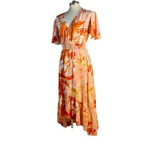 Abel The Label sz S Pink Orange Dress
